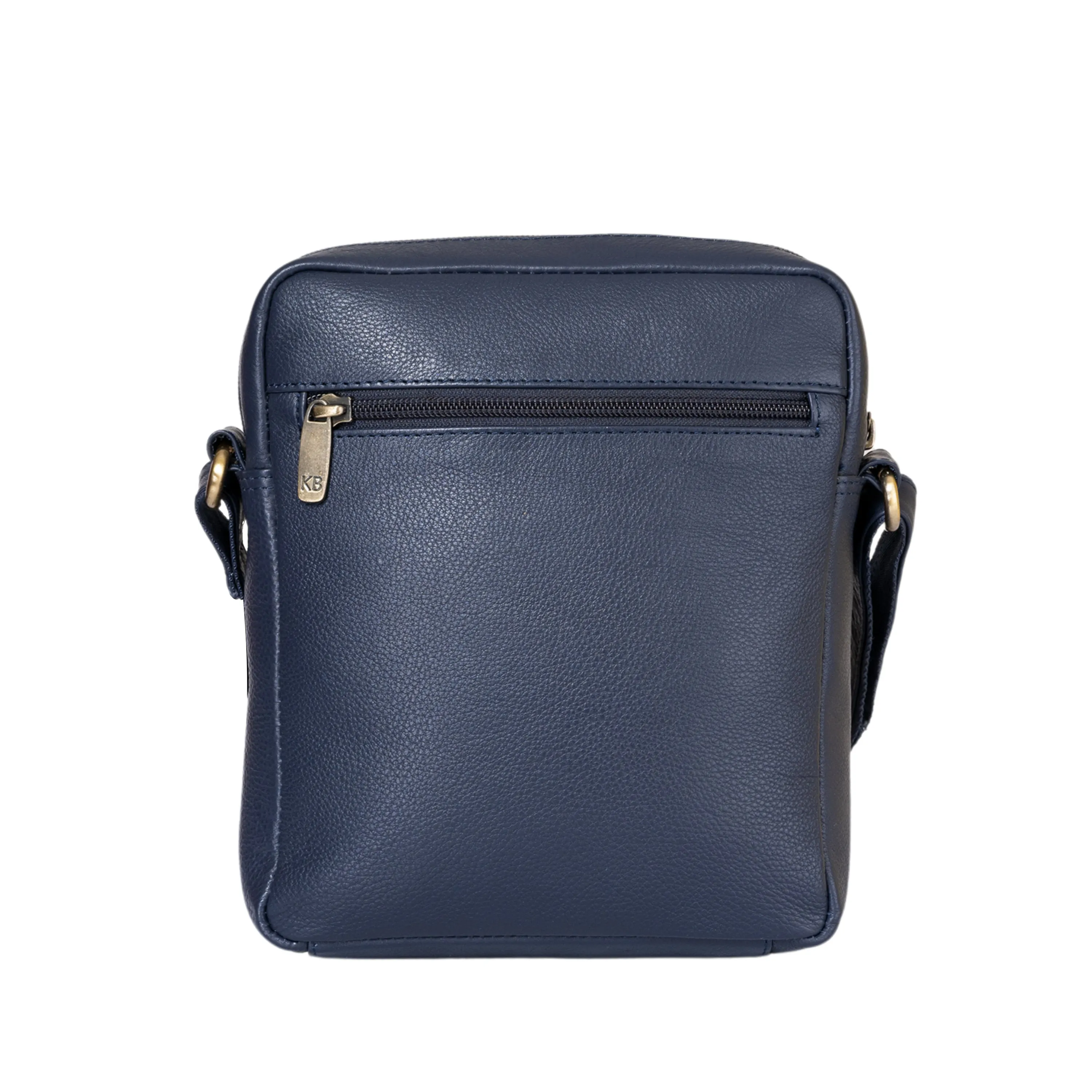Kuger-Brent Citron Navy Genuine Leather Unisex Sling Bag