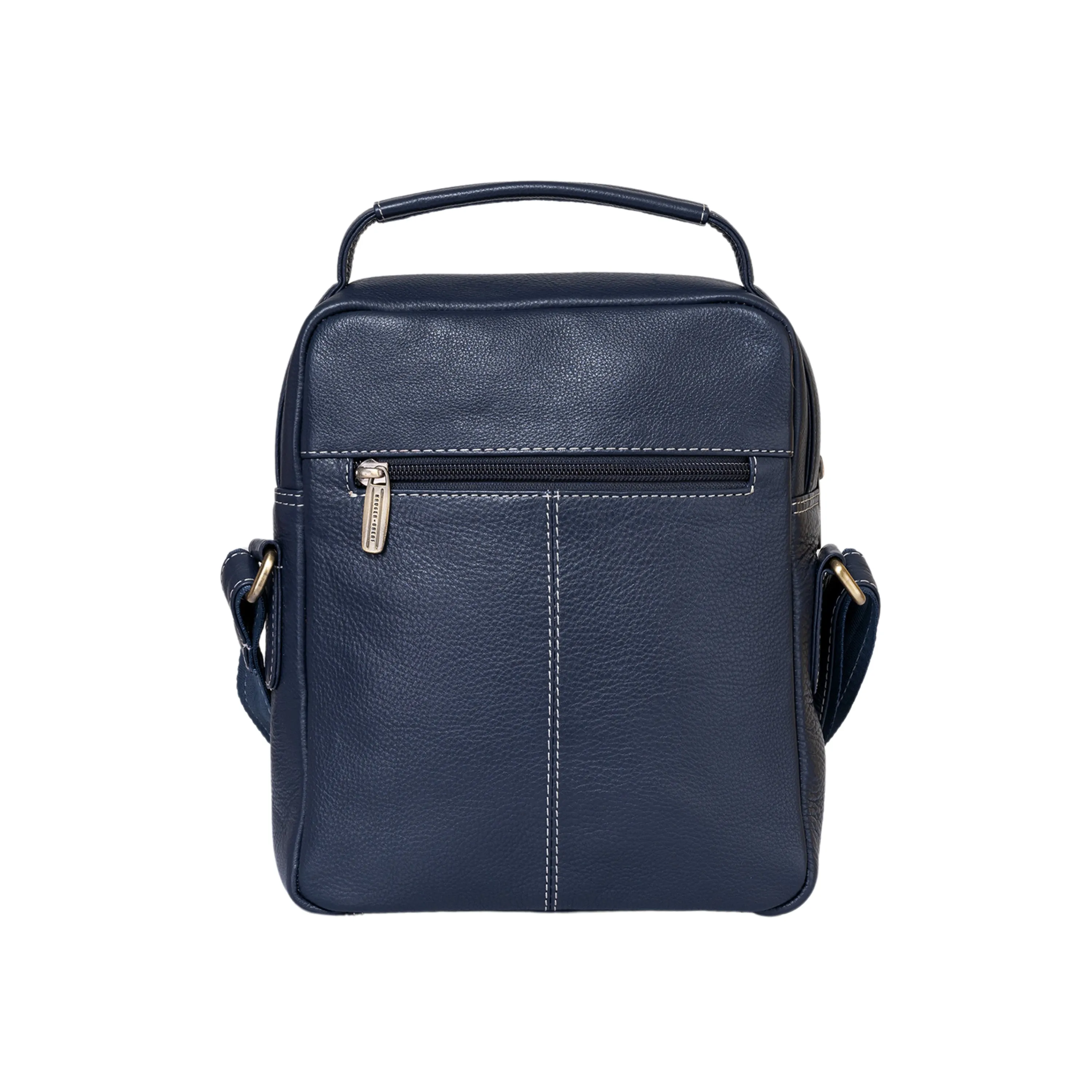Kuger-Brent Levy Navy Genuine Leather Unisex Sling Bag
