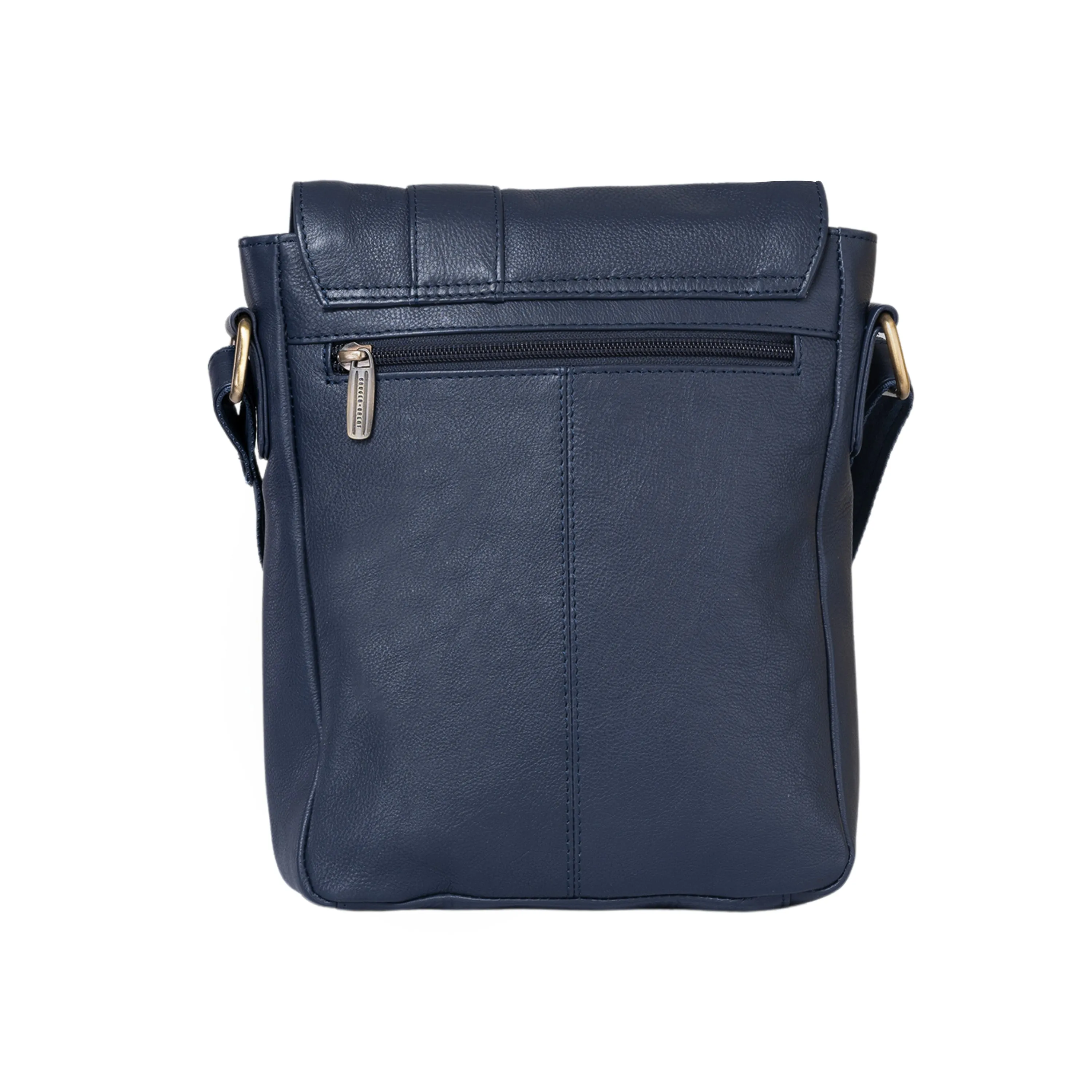 Kuger-Brent Prescott Navy Genuine Leather Unisex Sling Bag