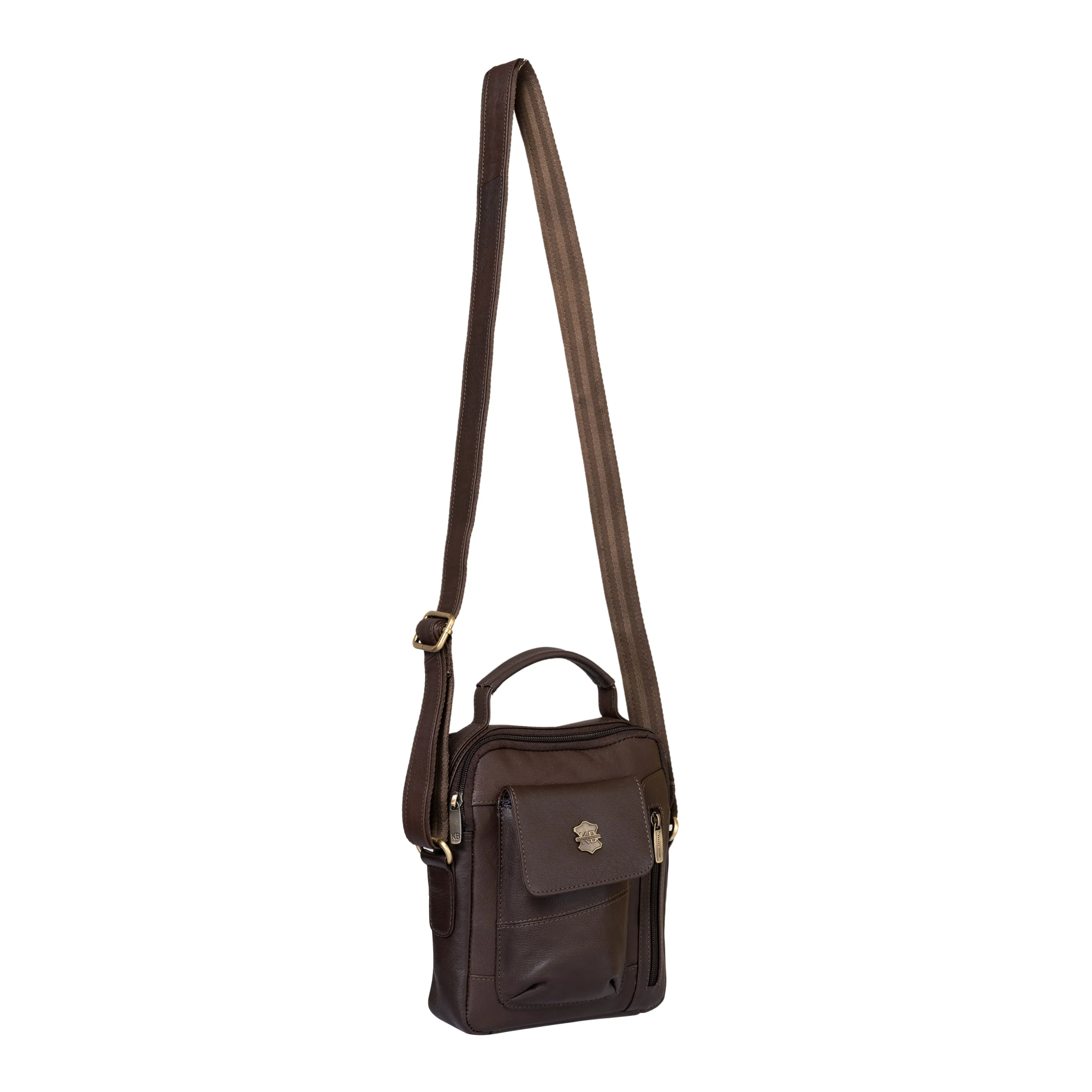Kuger-Brent Vance Brown Genuine Leather Unisex Sling Bag