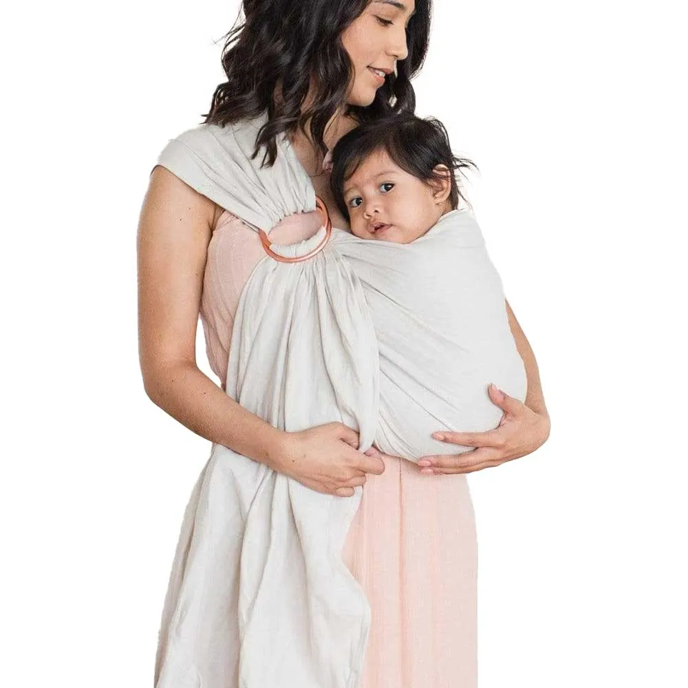 Kyte Baby Ring Sling | Flax with Rose Gold Ring