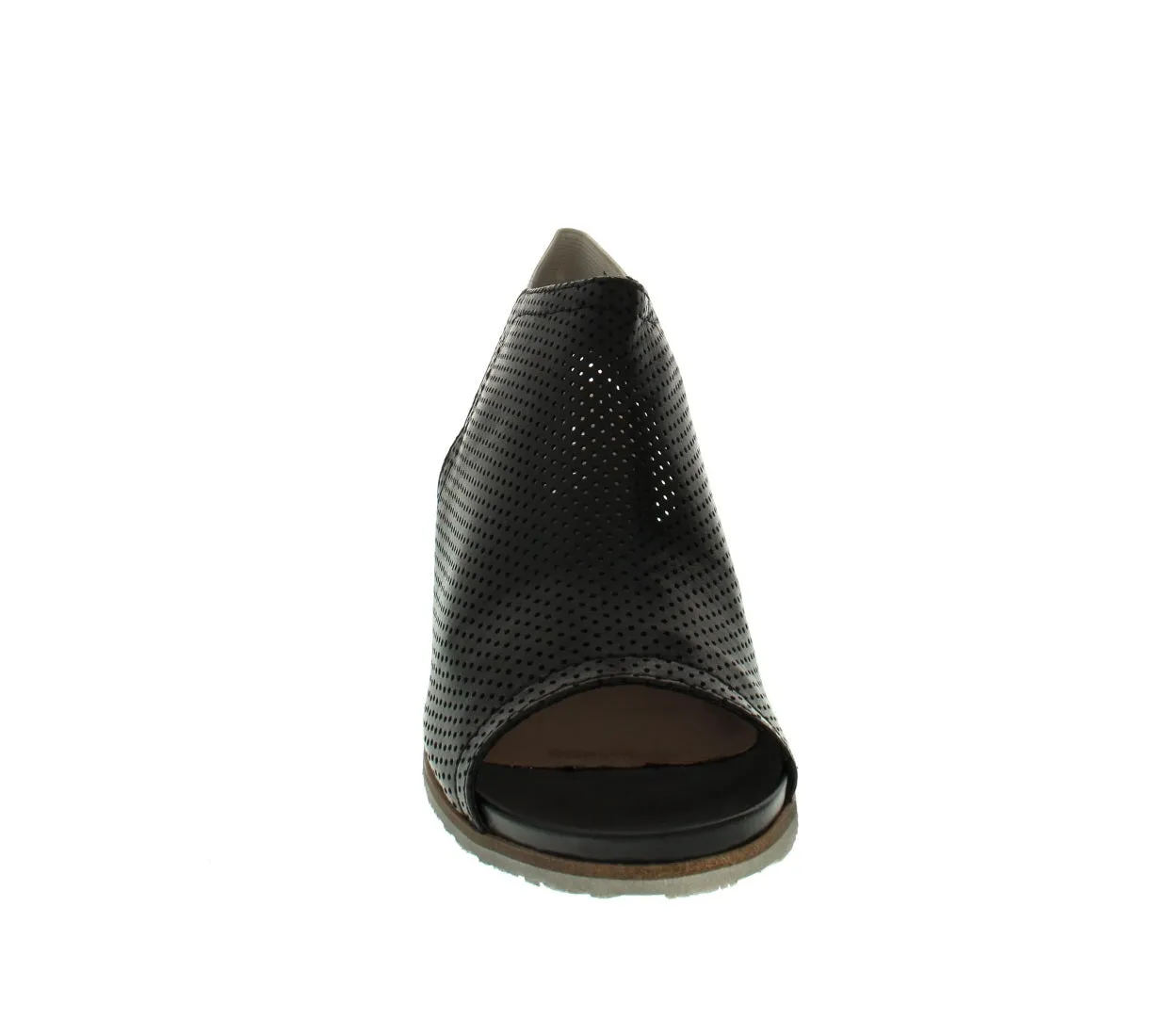 LA lea wedge sandal /perf top sling back