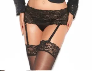 Lace Garter Belt Black
