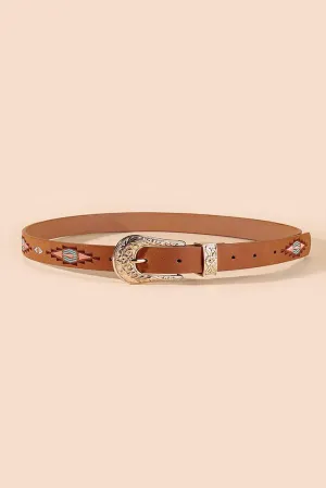 LADIES AZTEK EMBROIDERY BELT