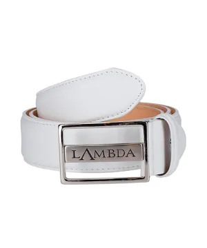 Lambda Valentina Women's Belt White