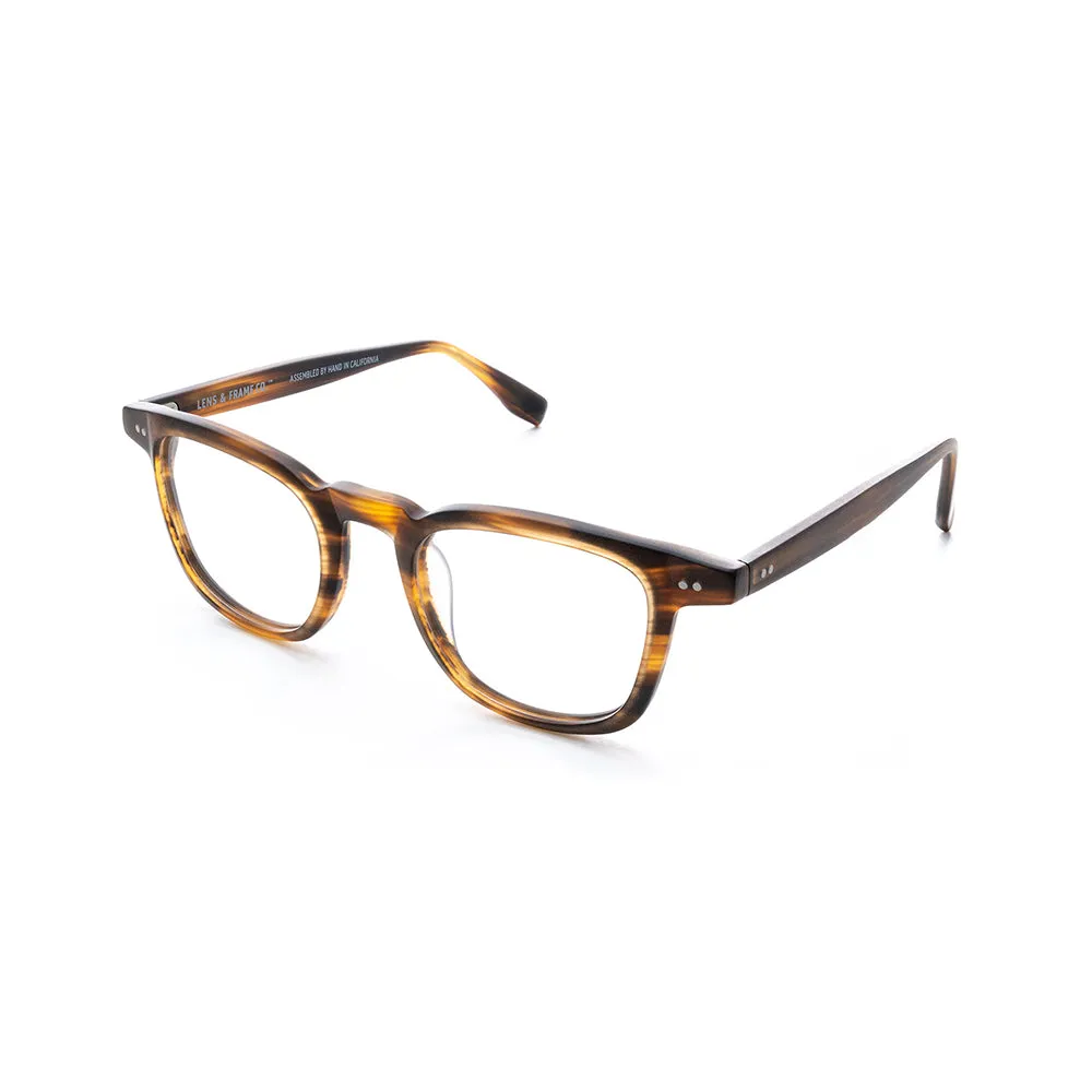 L&F &3 | Progressive Prescription Eyeglasses | Matte Striped Tortoise