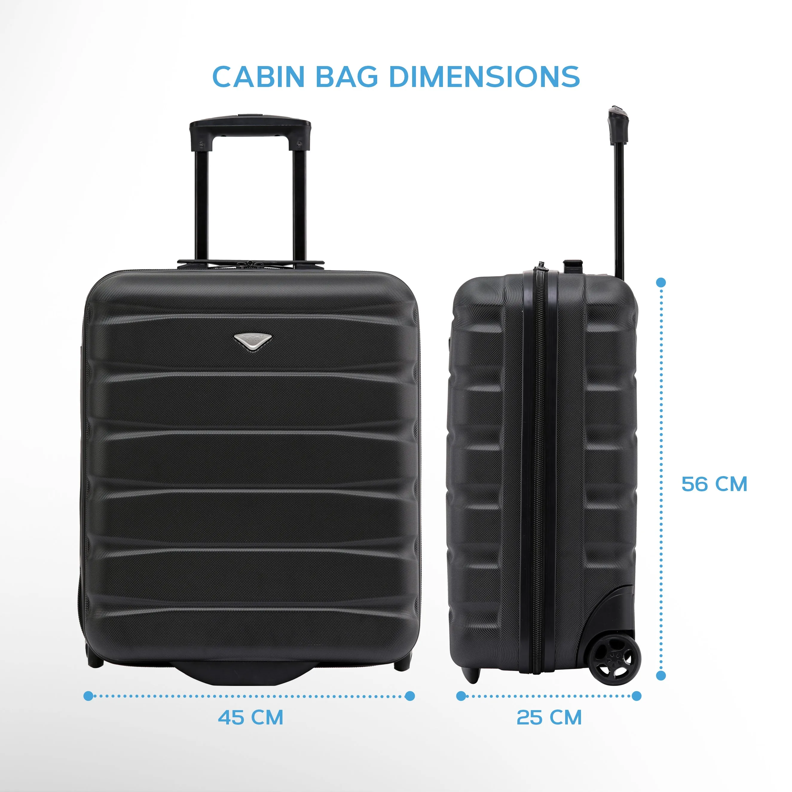 Laptop Compartment Carry On Suitcase Cabin Hand Luggage 56x45x25cm Business Bag
