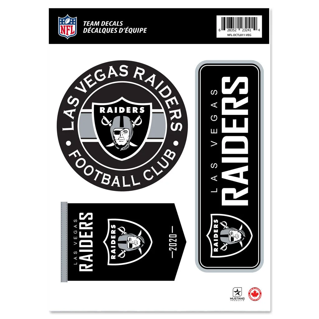Las Vegas Raiders Fan Decal Set - 8" x 11"