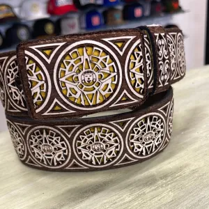 Laser Cut Belt-Aztec/Yellow