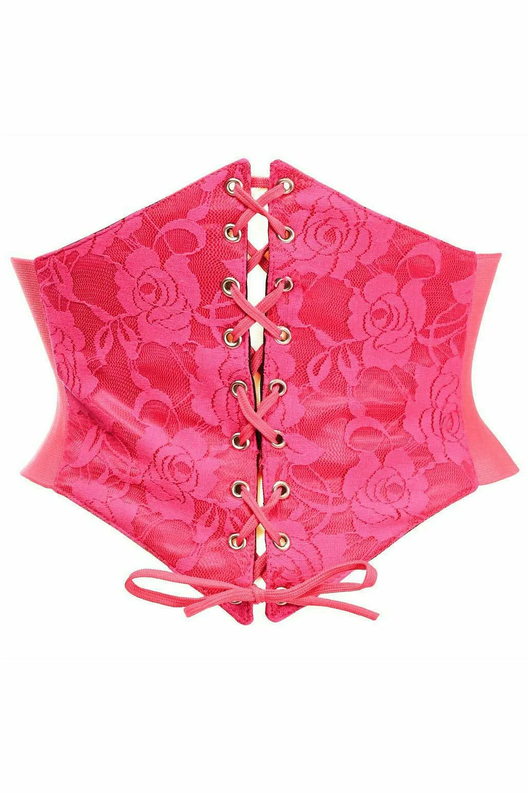 Lavish Fuchsia Lace Corset Belt Cincher