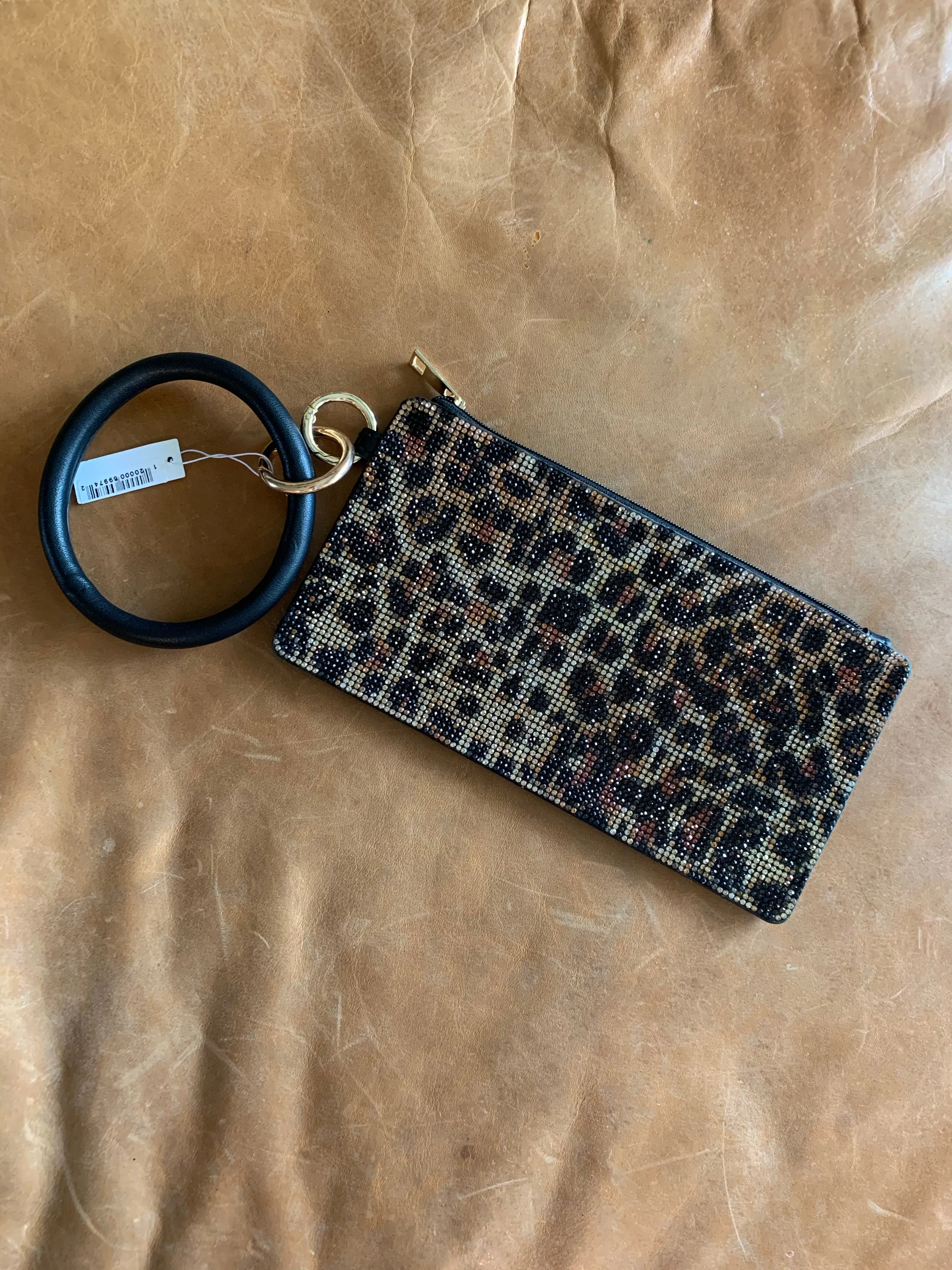 Leopard Print Wristlet