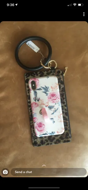 Leopard Print Wristlet