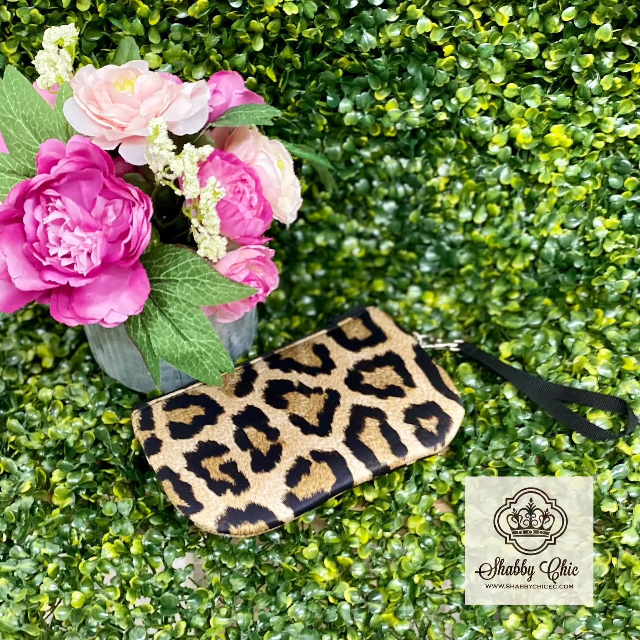 Leopard wristlet