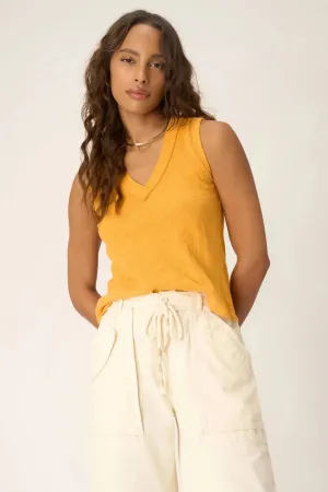 Let Me Know Slub VNeck Tank by Project Social T | Amber Glow