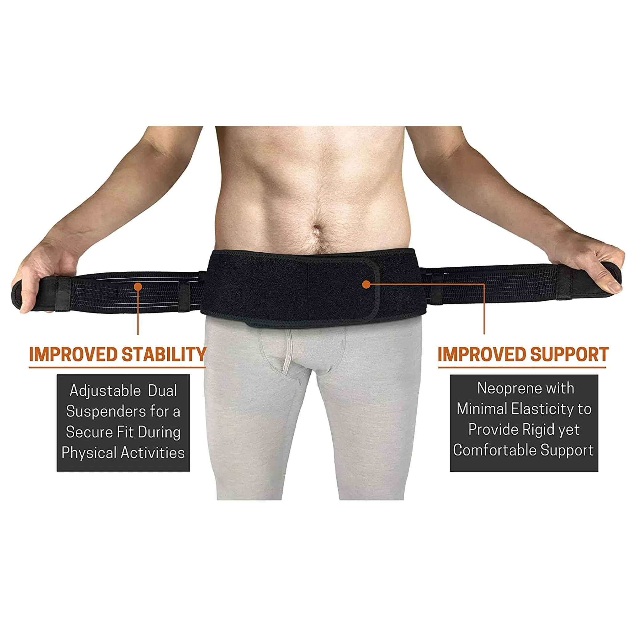 Like New/Unboxed- Vriksasana Posture Sacroiliac Hip Belt That Alleviate Sciatic, Pelvic, Lower Back and Leg Pain, Stabilize SI Joint - (Black)