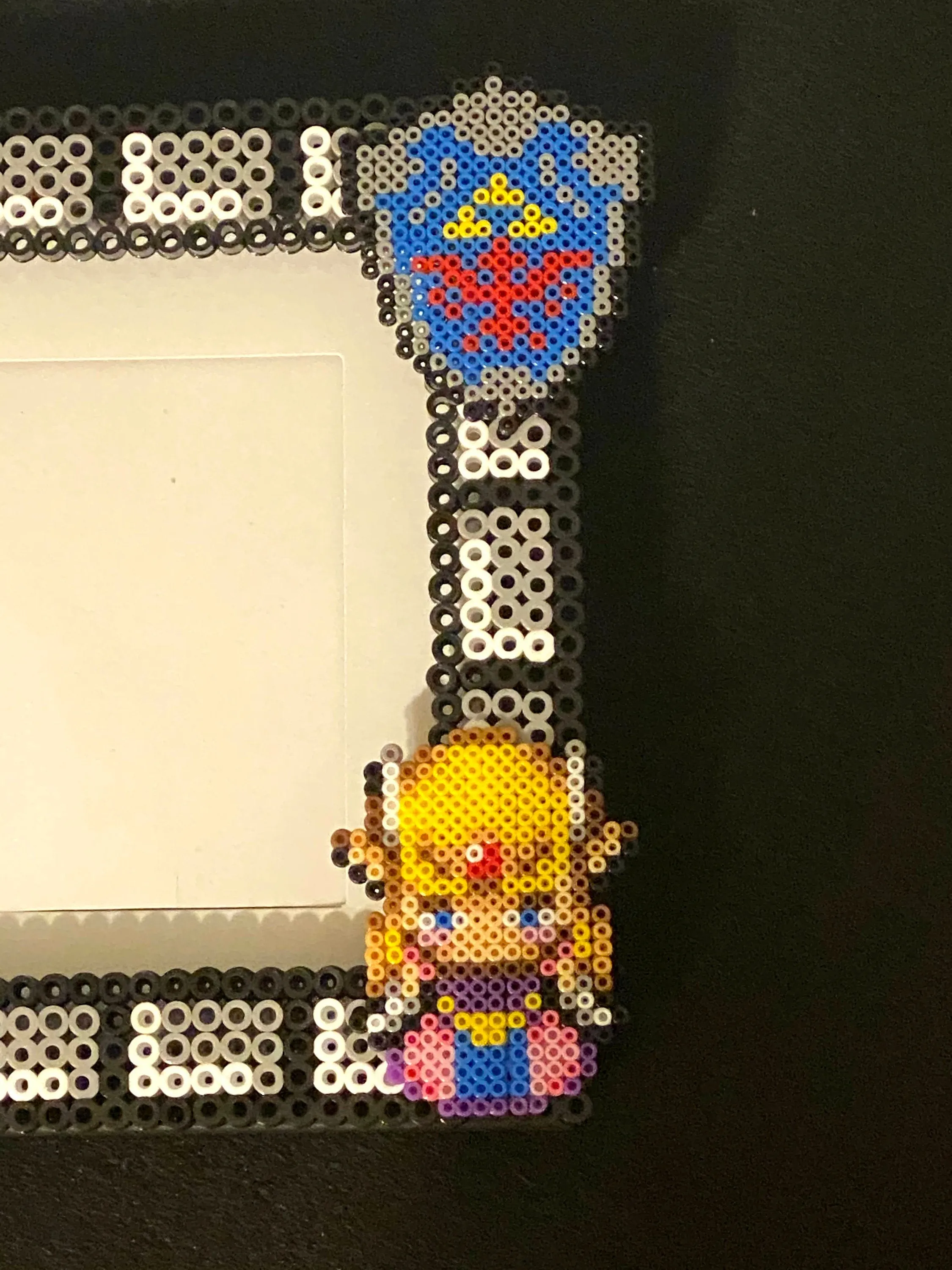 Link and Zelda Inspired Perler Artkal Glass Picture Frame - Fits 4x6 or 5x7 Photos- Choose Horizontal or Vertical, Unique geeky family frame