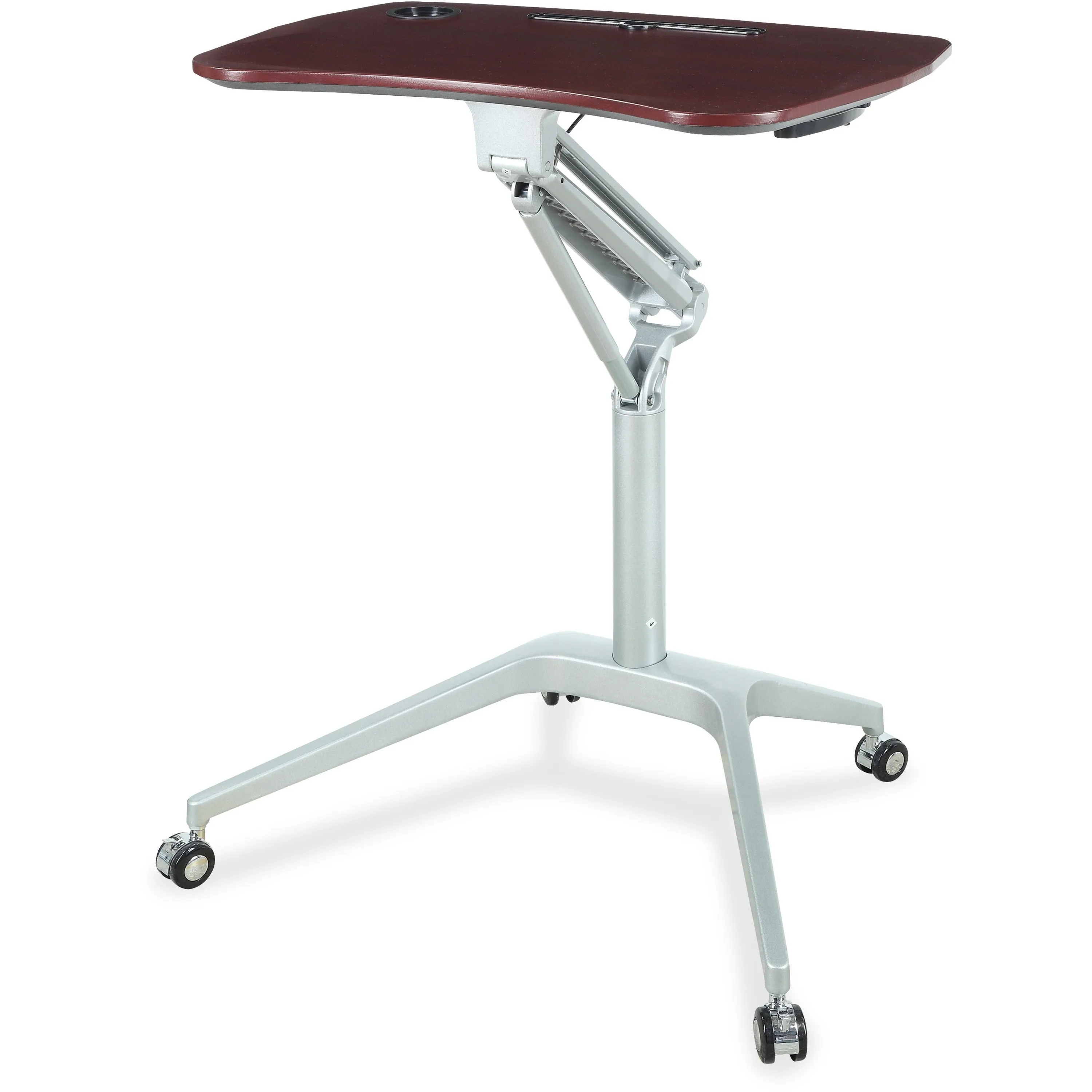 Lorell Mahogany Laminate Top Mobile Laptop Caddy