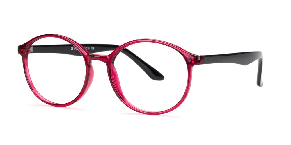 Loris Eyeglasses, Unisex Unbreakable Flexible Bendable Round TR90 Material, U-321