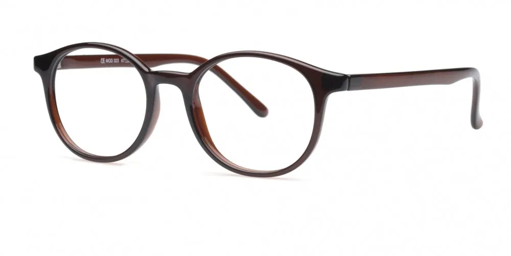 Loris Eyeglasses, Unisex Unbreakable Flexible Bendable Round TR90 Material, U-323