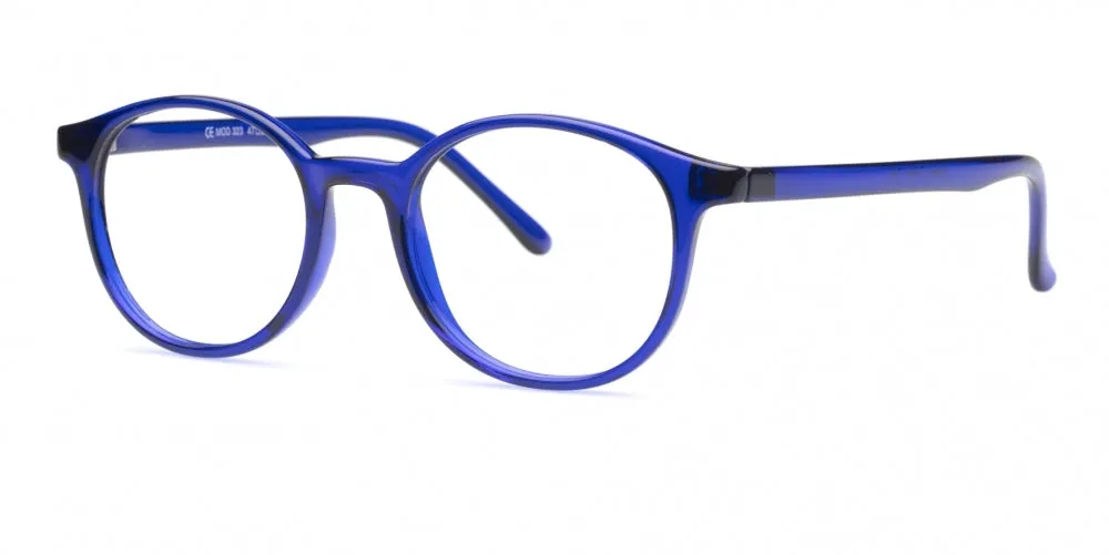 Loris Eyeglasses, Unisex Unbreakable Flexible Bendable Round TR90 Material, U-323