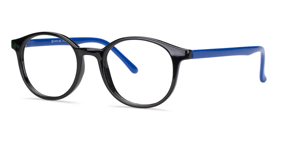 Loris Eyeglasses, Unisex Unbreakable Flexible Bendable Round TR90 Material, U-323