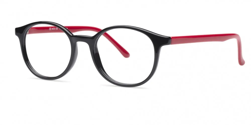Loris Eyeglasses, Unisex Unbreakable Flexible Bendable Round TR90 Material, U-323