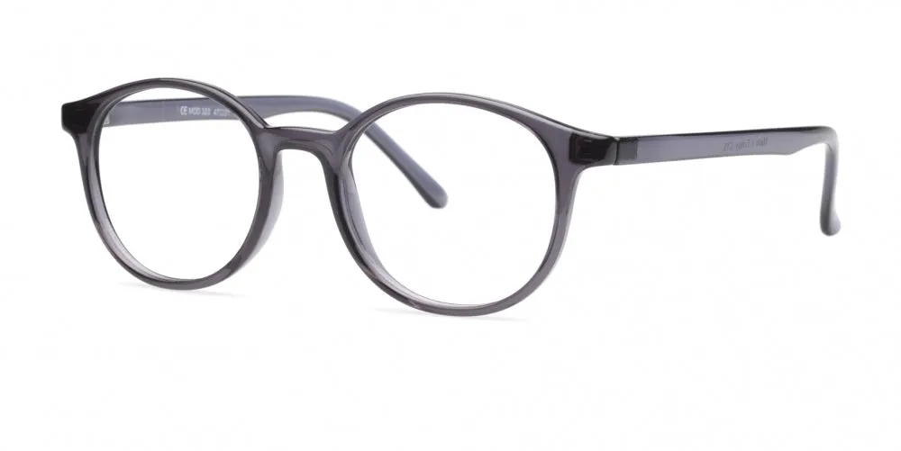 Loris Eyeglasses, Unisex Unbreakable Flexible Bendable Round TR90 Material, U-323