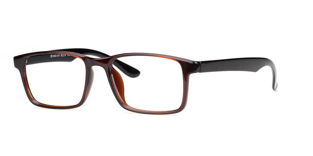 Loris Men's Unbreakable Bendable Rectangular TR90 Eyeglasses, M-310