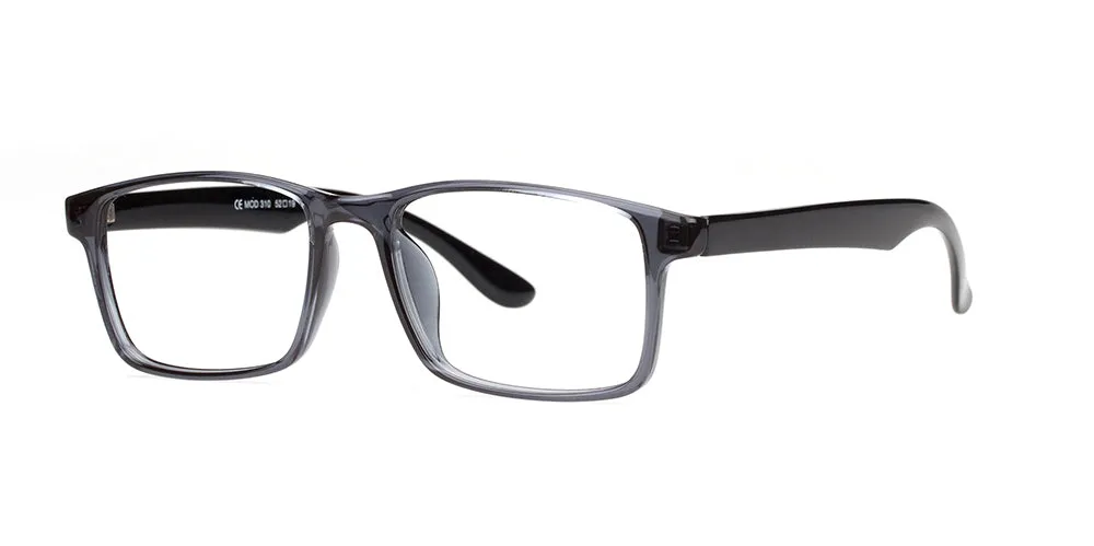 Loris Men's Unbreakable Bendable Rectangular TR90 Eyeglasses, M-310