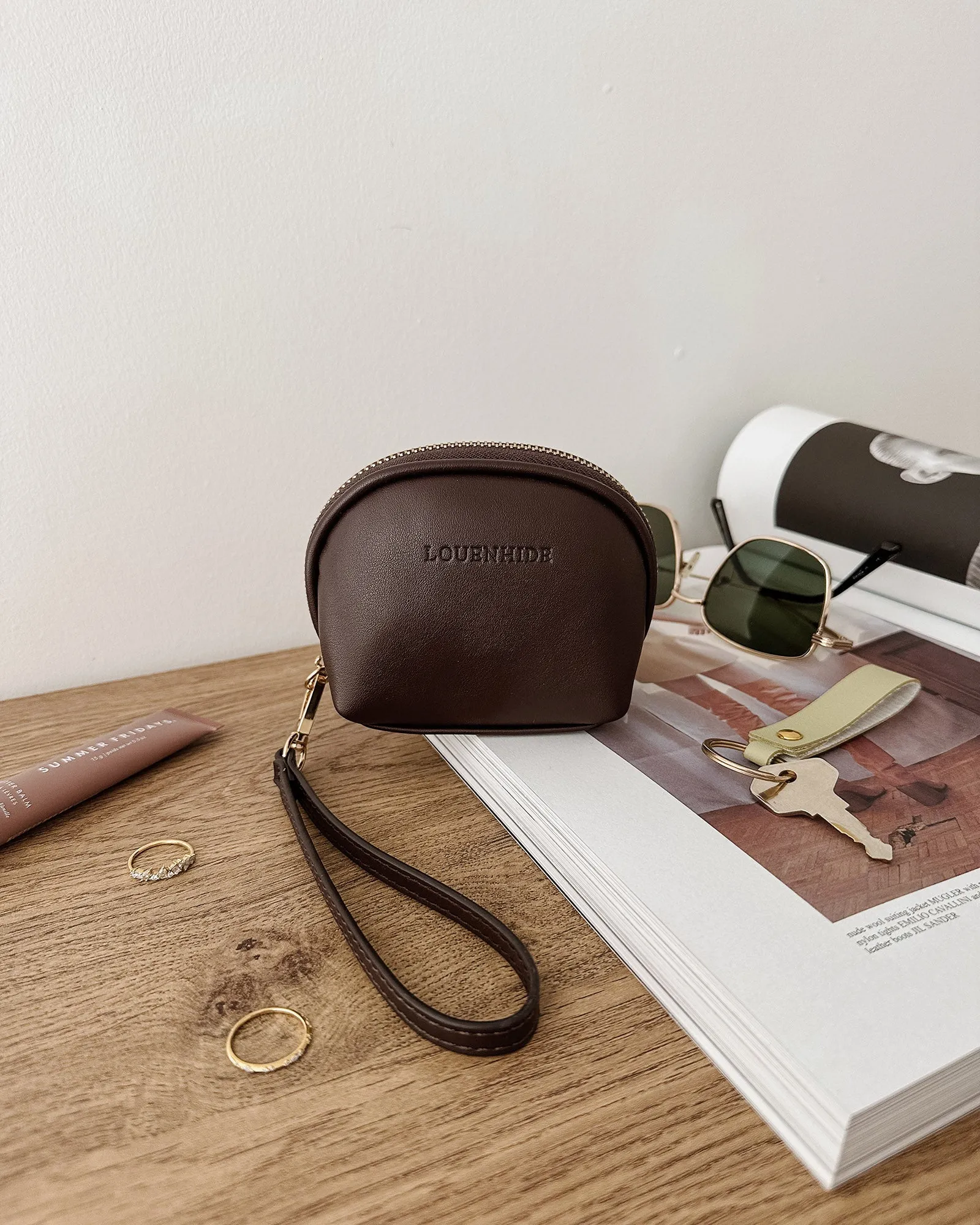 LOUENHIDE PAIGE PURSE - CHOCOLATE