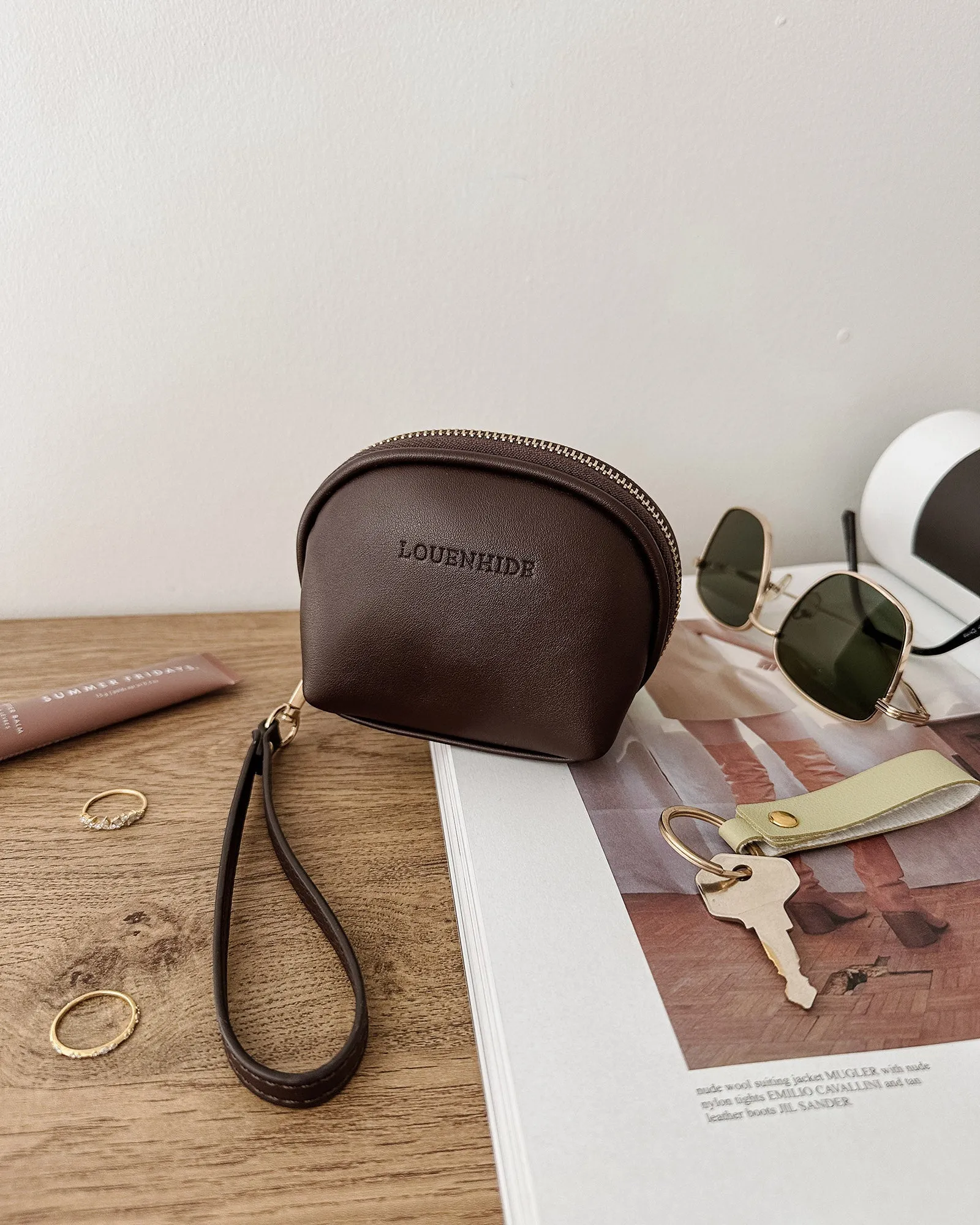 LOUENHIDE PAIGE PURSE - CHOCOLATE