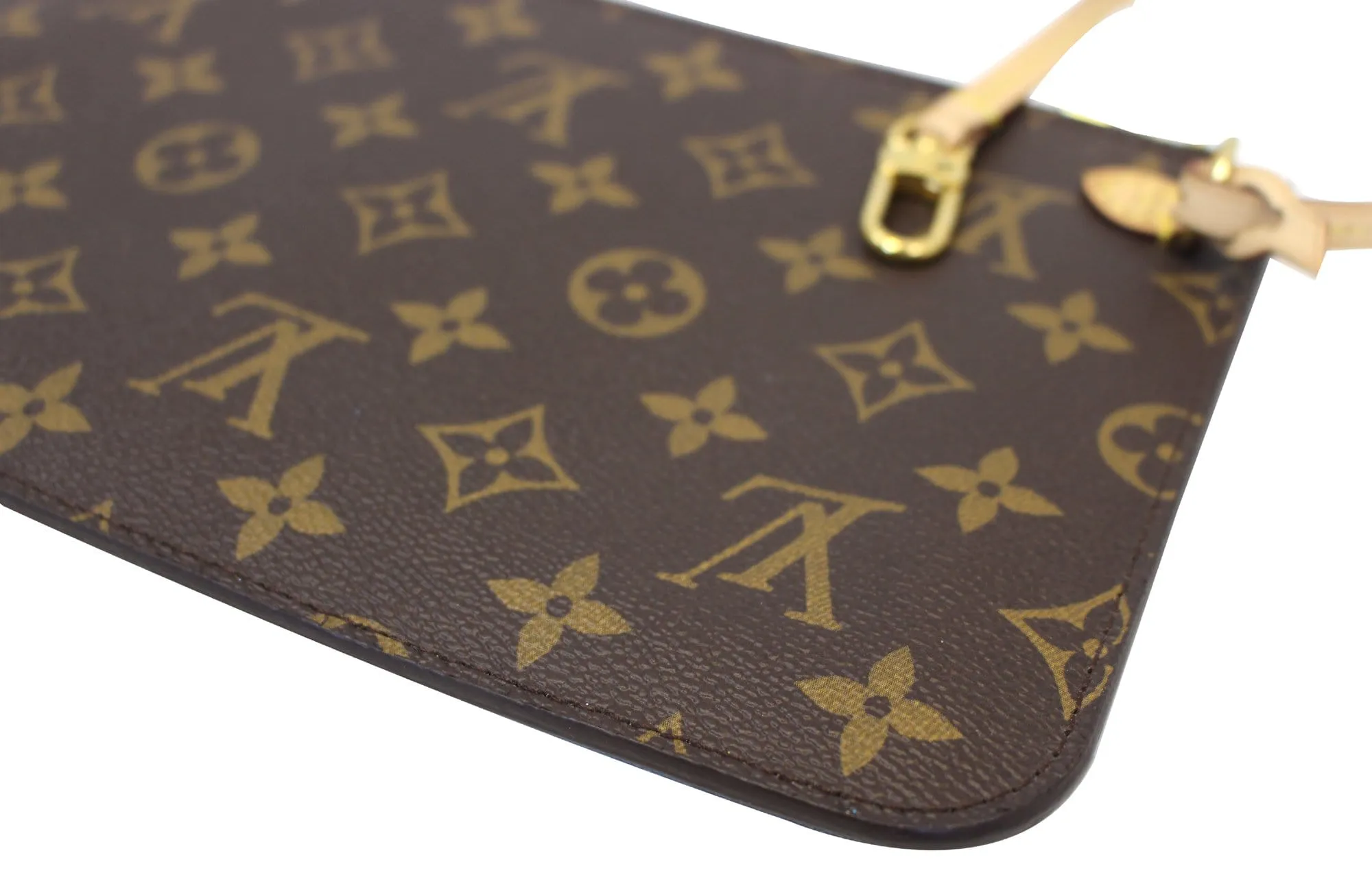 LOUIS VUITTON Monogram Canvas Pochette Wristlet Pouch Neverfull MM