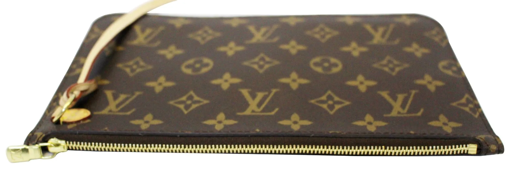 LOUIS VUITTON Monogram Canvas Pochette Wristlet Pouch Neverfull MM