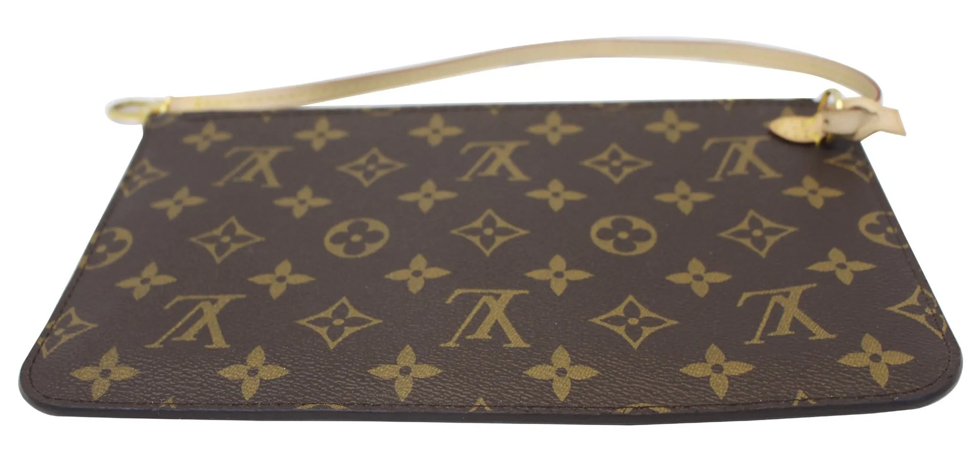 LOUIS VUITTON Monogram Canvas Pochette Wristlet Pouch Neverfull MM