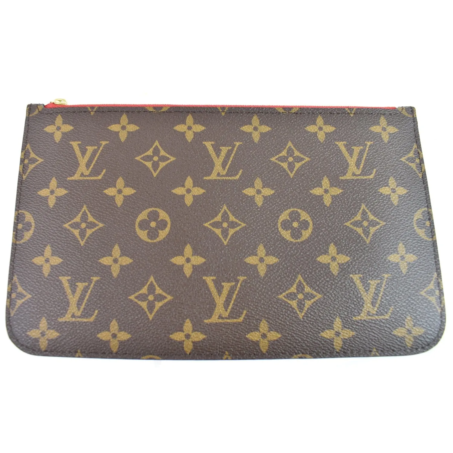 LOUIS VUITTON Pochette Wristlet Monogram Canvas Neverfull MM Brown