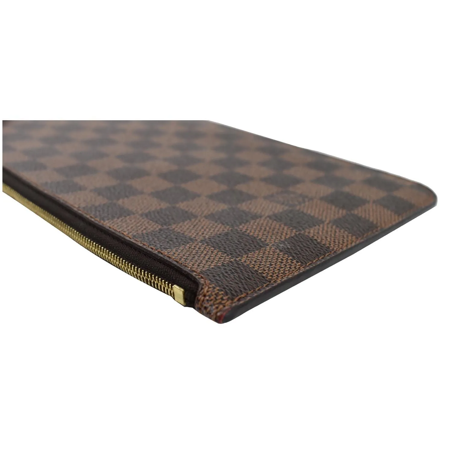 LOUIS VUITTON Pochette Wristlet Pouch Damier Ebene Neverfull GM Brown