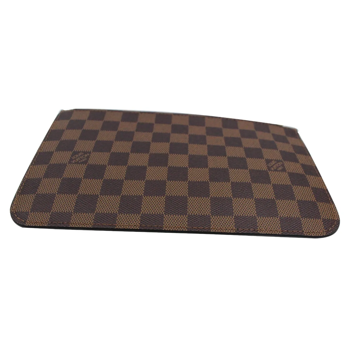 LOUIS VUITTON Pochette Wristlet Pouch Damier Ebene Neverfull MM Brown