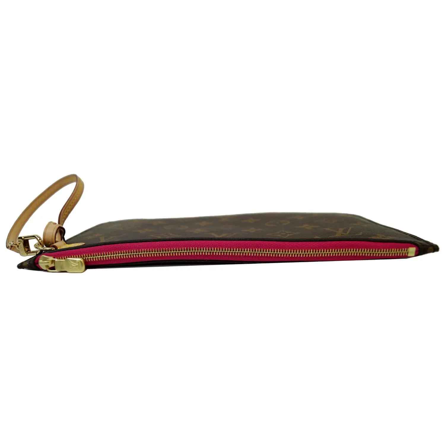 LOUIS VUITTON Pochette Wristlet Pouch Monogram Canvas Neverfull GM Brown