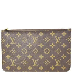 LOUIS VUITTON Pochette Wristlet Pouch Monogram Canvas Neverfull MM
