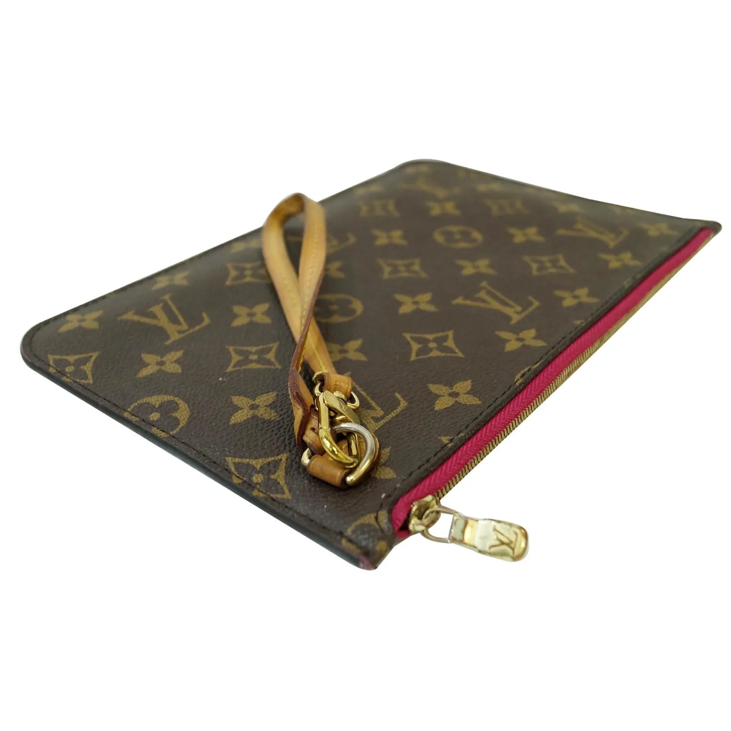 LOUIS VUITTON Pochette Wristlet Pouch Monogram Canvas Neverfull MM