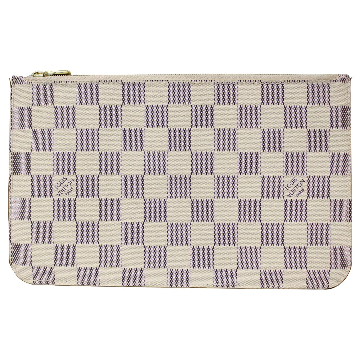 LOUIS VUITTON Pochette Wristlet Pouch Neverfull MM Damier Azur