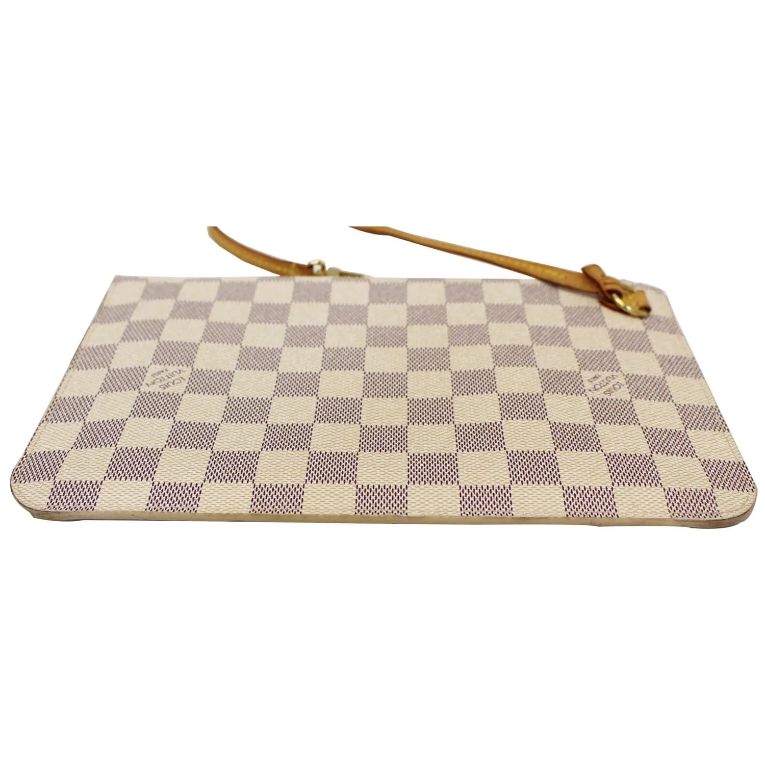 LOUIS VUITTON Pochette Wristlet Pouch Neverfull MM Damier Azur