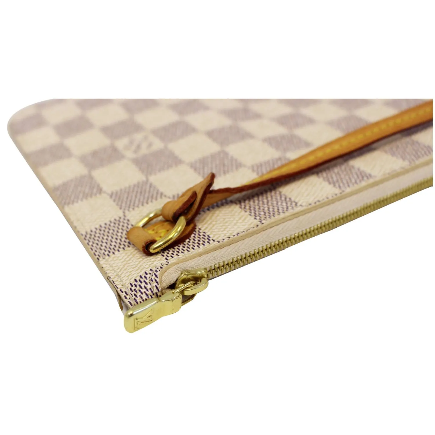 LOUIS VUITTON Pochette Wristlet Pouch Neverfull MM Damier Azur