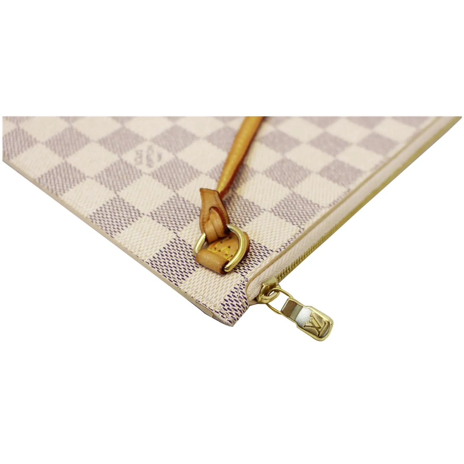 LOUIS VUITTON Pochette Wristlet Pouch Neverfull MM Damier Azur