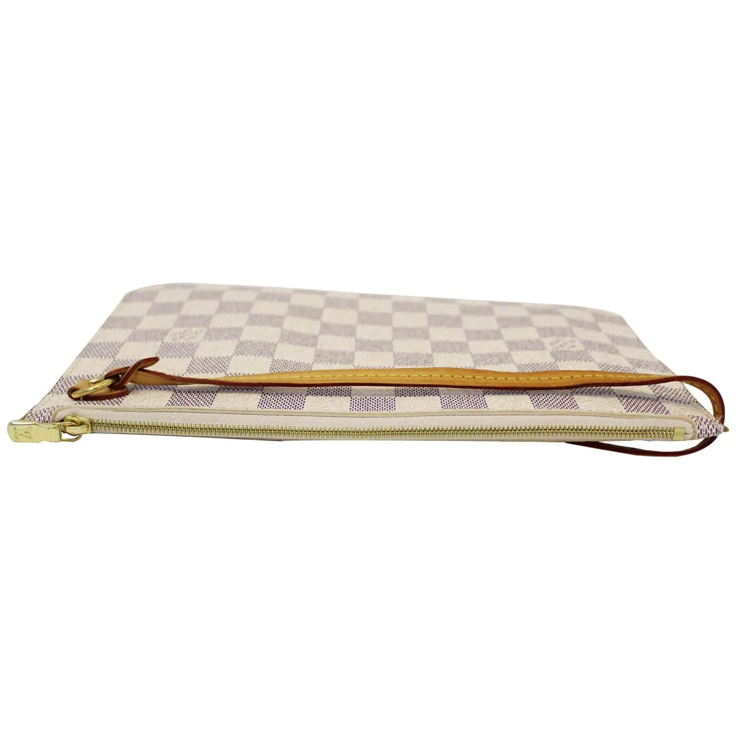 LOUIS VUITTON Pochette Wristlet Pouch Neverfull MM Damier Azur