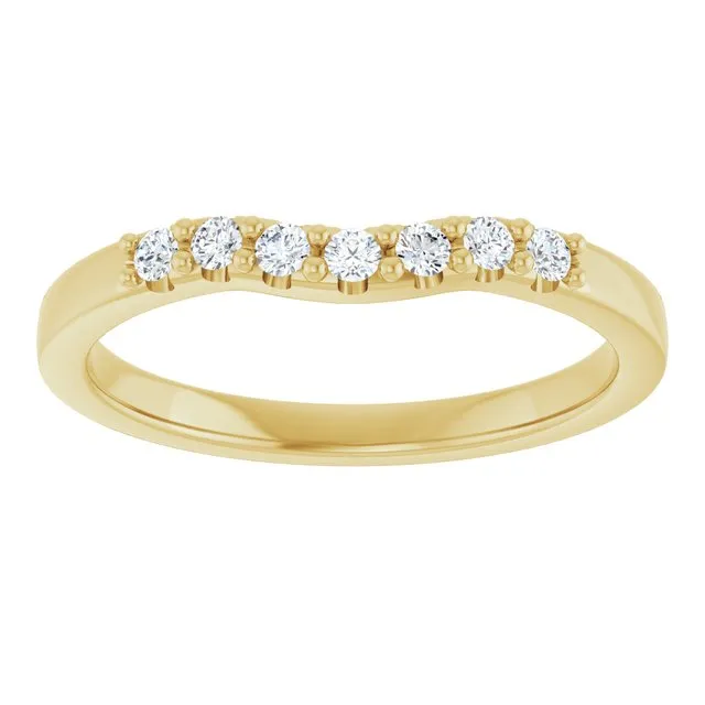 Lucy contour diamond band