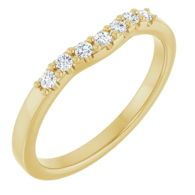 Lucy contour diamond band