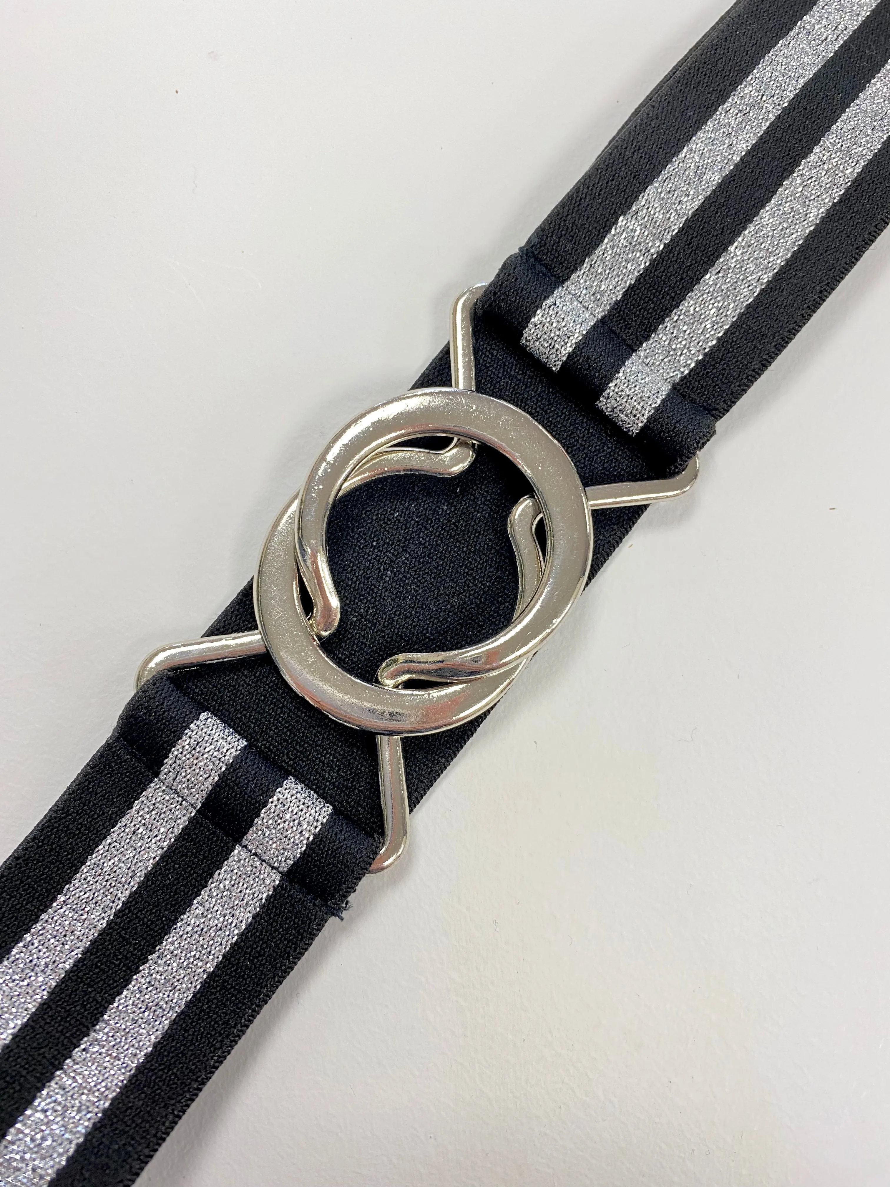 Luella Elastic Twin Stripe Belt