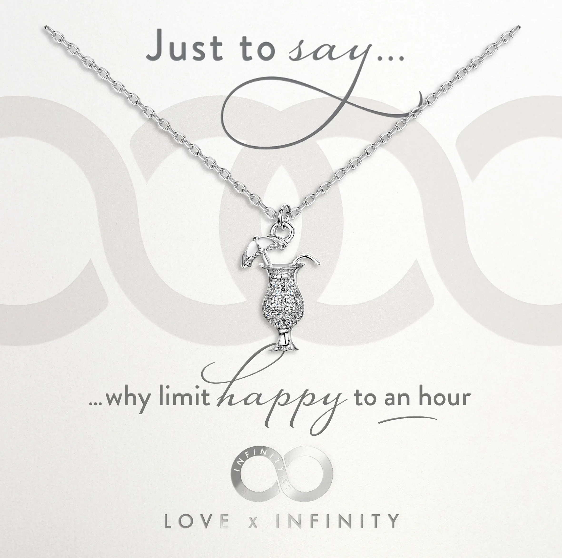 LXI Singapore Sling Pendant- Rhodium