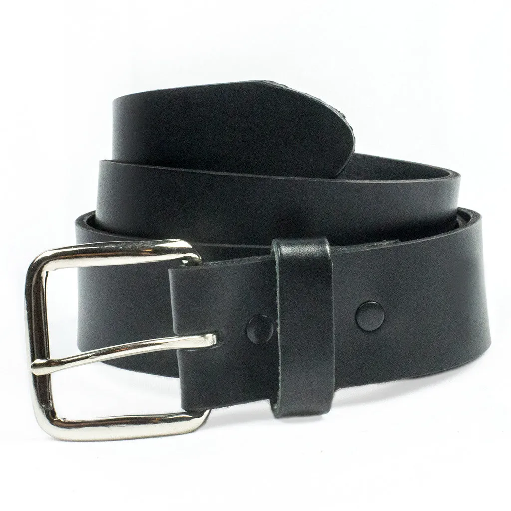 M213   1 1/2" Full Grain Belt- Black